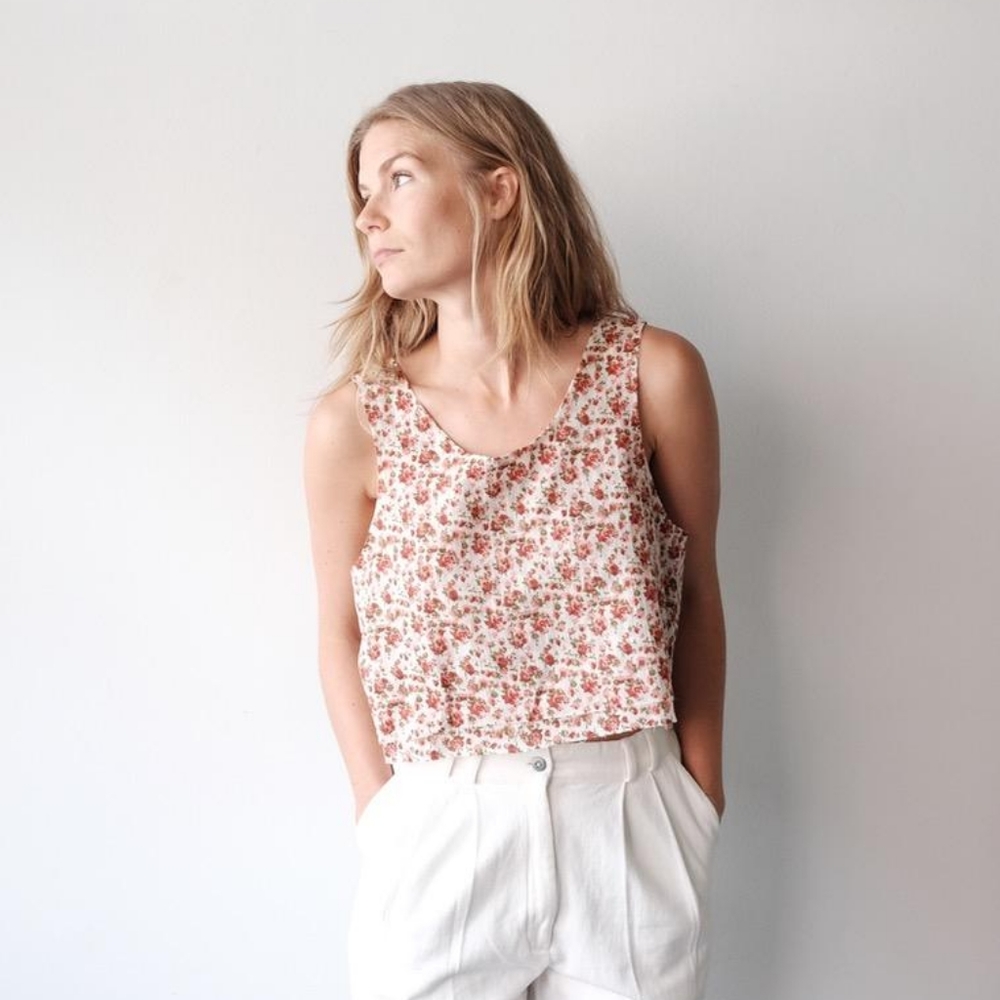 Carleen cropped tank - S